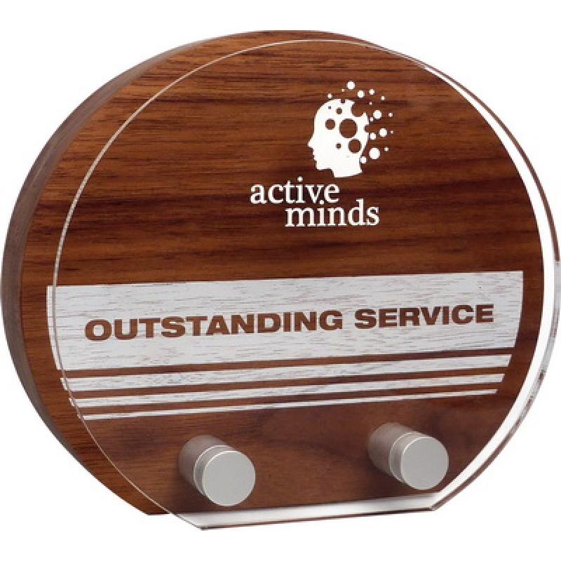 Image of Real Wood Sunrise Award with Acrylic Front Plate