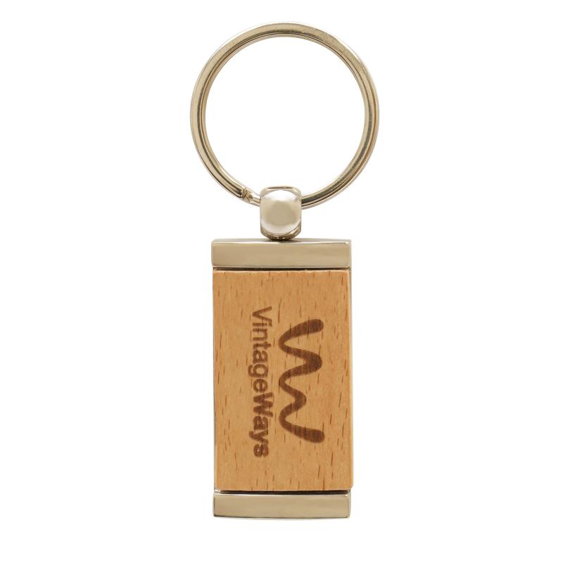 Image of Wooden & Metal Keyring